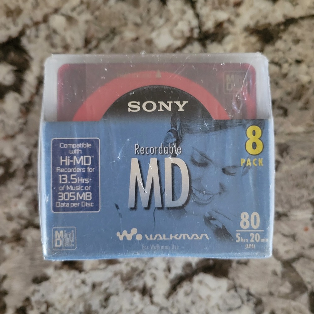 Sony Recordable Mini Disc 8 Pack 80 Min Multi Color Collection 8MDW80CL Sealed